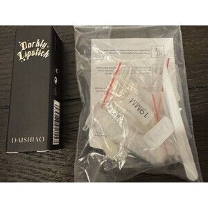 New Set White Fake Vampire Fang Teeth & Darkly Black Lipstick